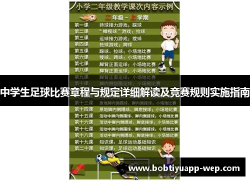 中学生足球比赛章程与规定详细解读及竞赛规则实施指南